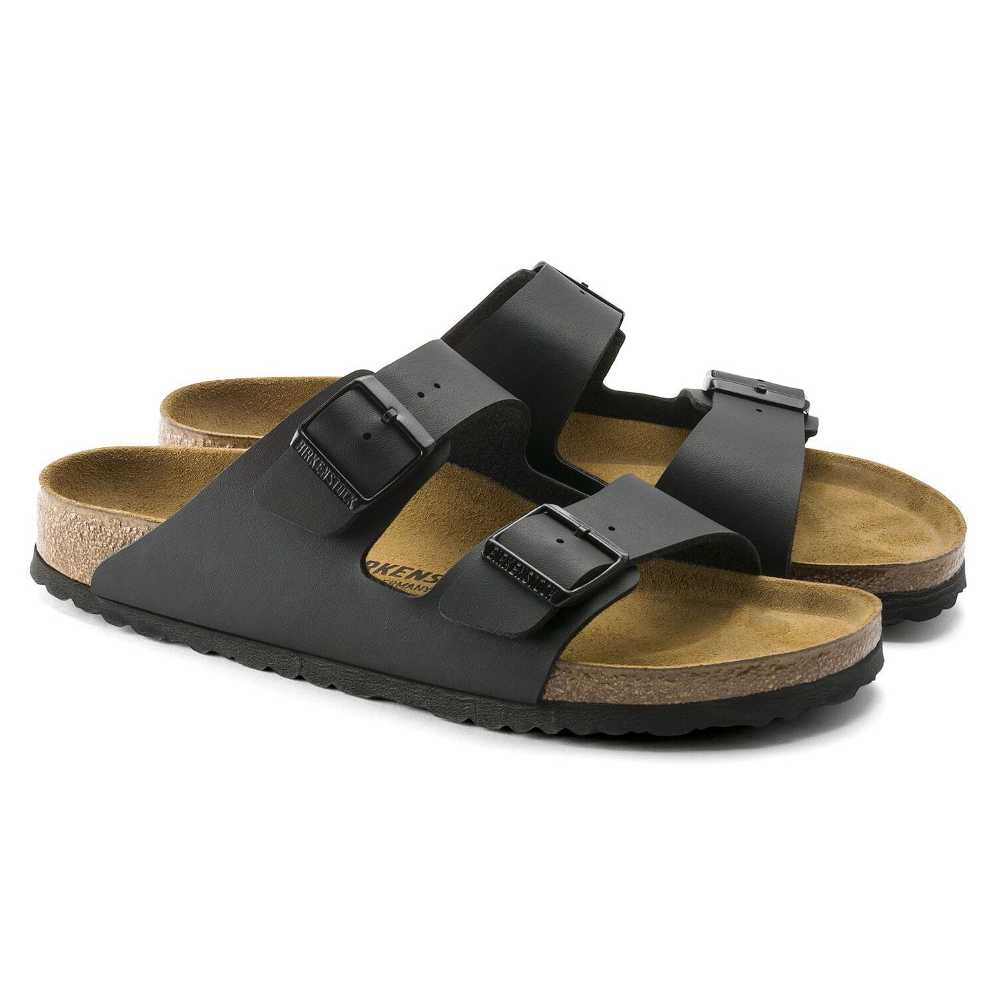 Birkenstock Arizona Black Birko-Flor Sandals - Regular