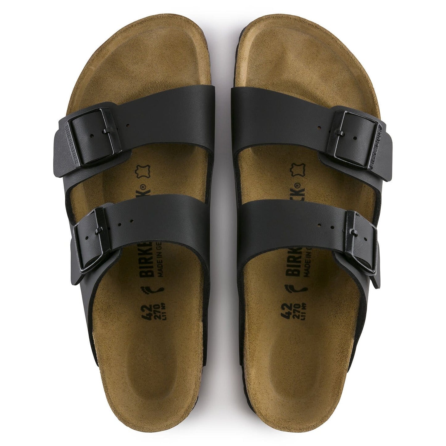 Birkenstock Arizona Black Birko-Flor Sandals - Regular